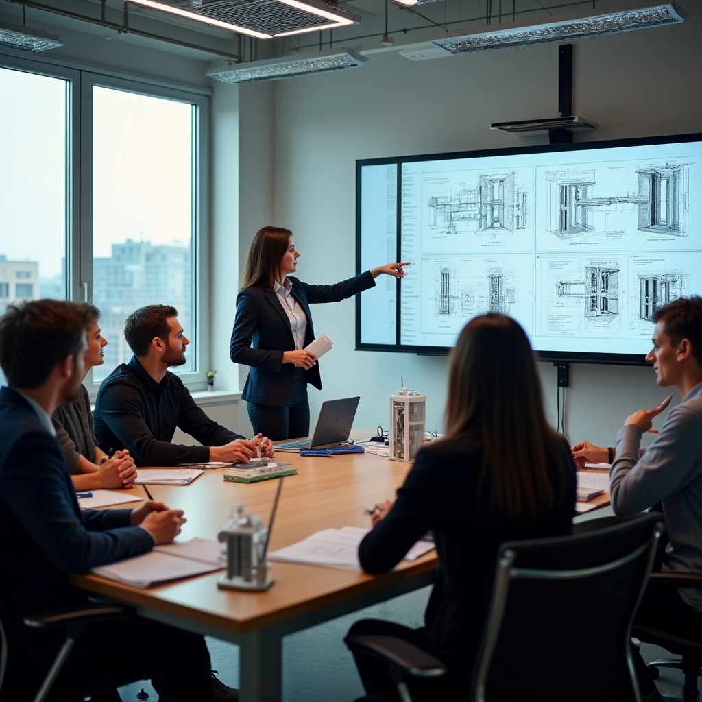 Sesión de formación práctica para técnicos de ascensores